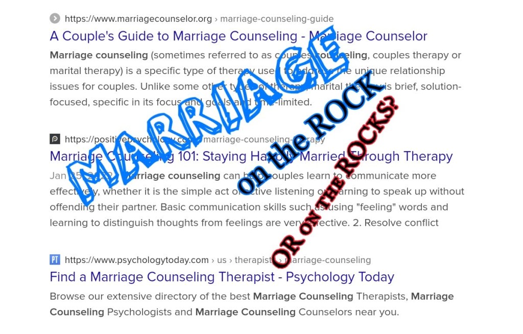Marriage: On the Rock, or On the&nbsp;Rocks?